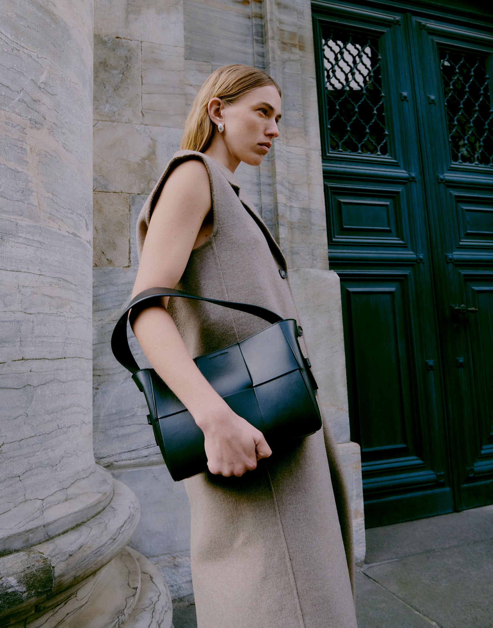 Leabra lædertaske - sort